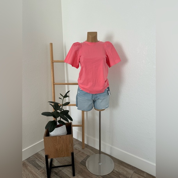 NWT Women's KTW Puff Elbow Sleeve T-Shirt - A New Day Pink XS - Picture 5 of 6